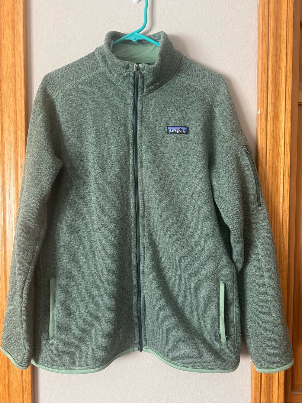 Patagonia Better Sweater Full Zip Fleece Jacket Sage Heather Women's XL EUC